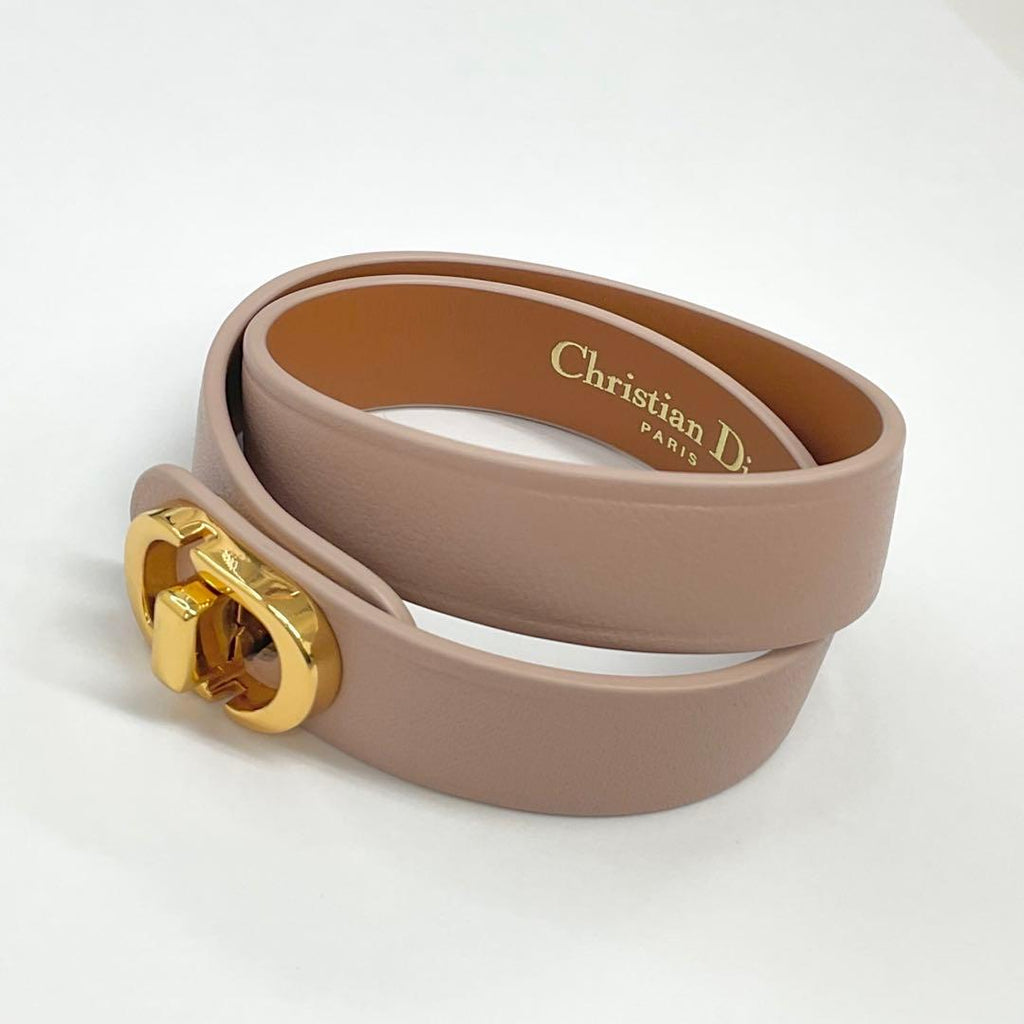 Dior 30 Montaigne CD Logo Leather Bracelet
