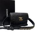 Chanel Bicolor Quilted Lambskin Waist Shoulder