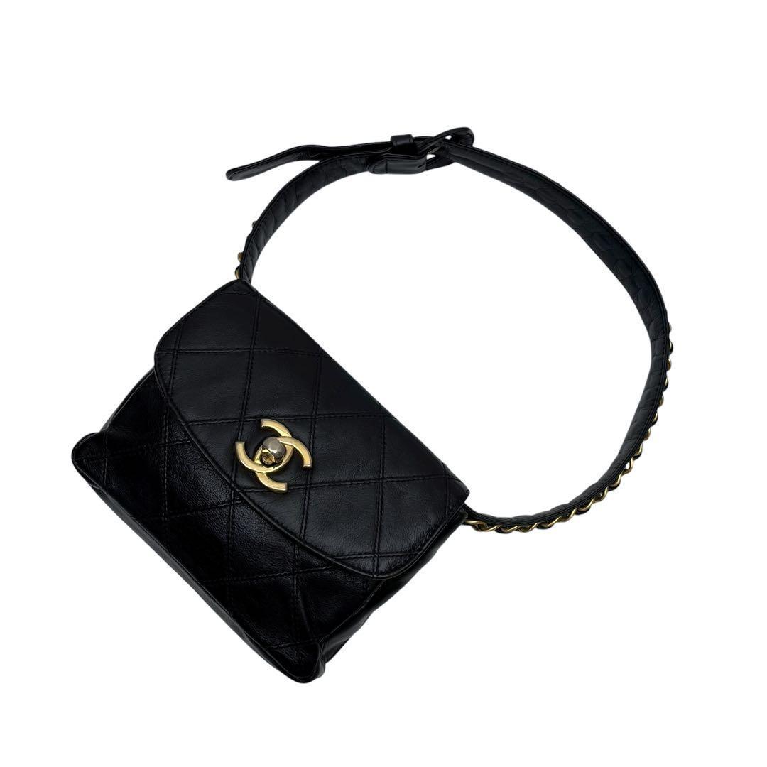 Chanel Bicolor Quilted Lambskin Waist Shoulder — view 3