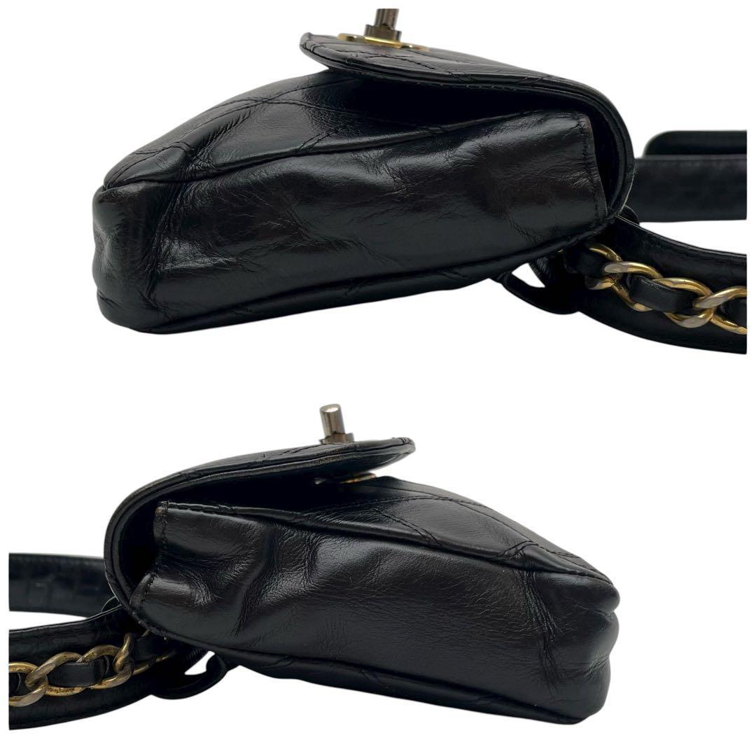Chanel Bicolor Quilted Lambskin Waist Shoulder — view 4