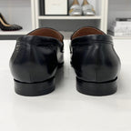 Hermes Paris Hhardware Leather Loafers Black — view 5