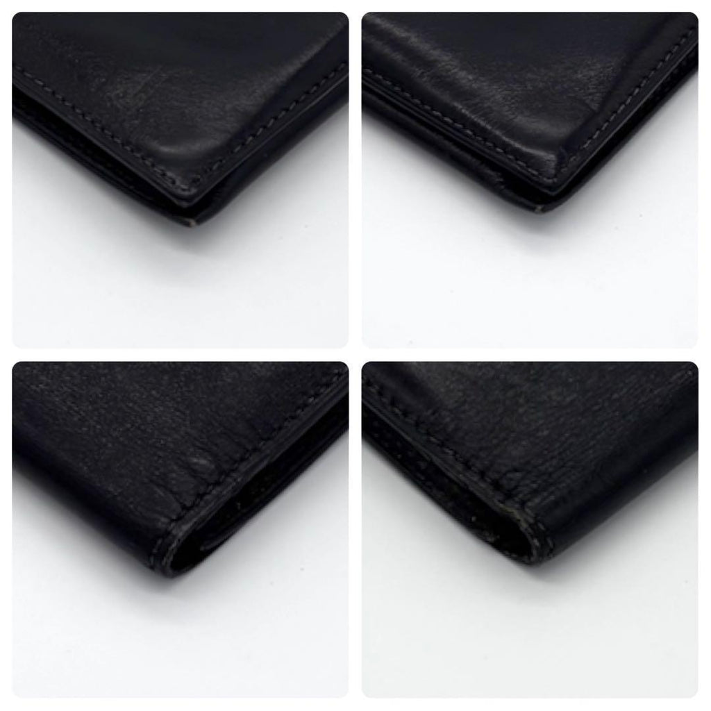 Hermes Bearn Classic Box Calf Black Wallet — view 8