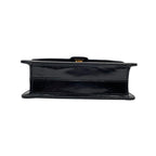 Chanel Enamel Leather Chain Shoulder Bag CC Logo Black — view 5