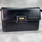 Gucci Shoulder Bag Black Leather Gold — view 2