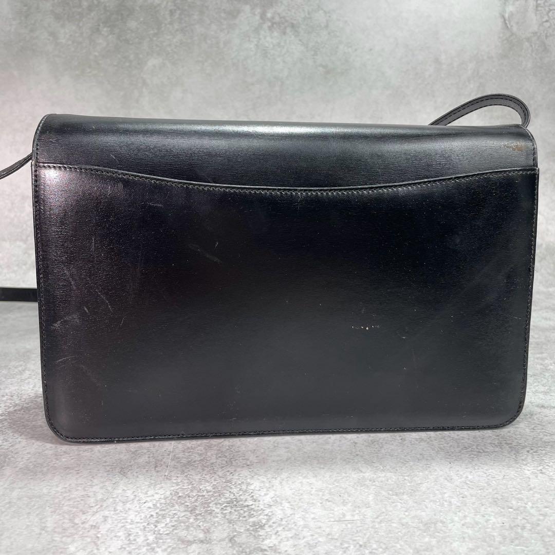 Gucci Shoulder Bag Black Leather Gold — view 3