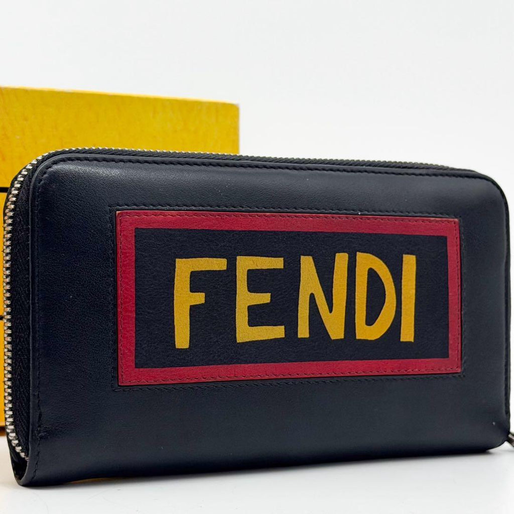 Fendi Love Zip Around Black Wallet