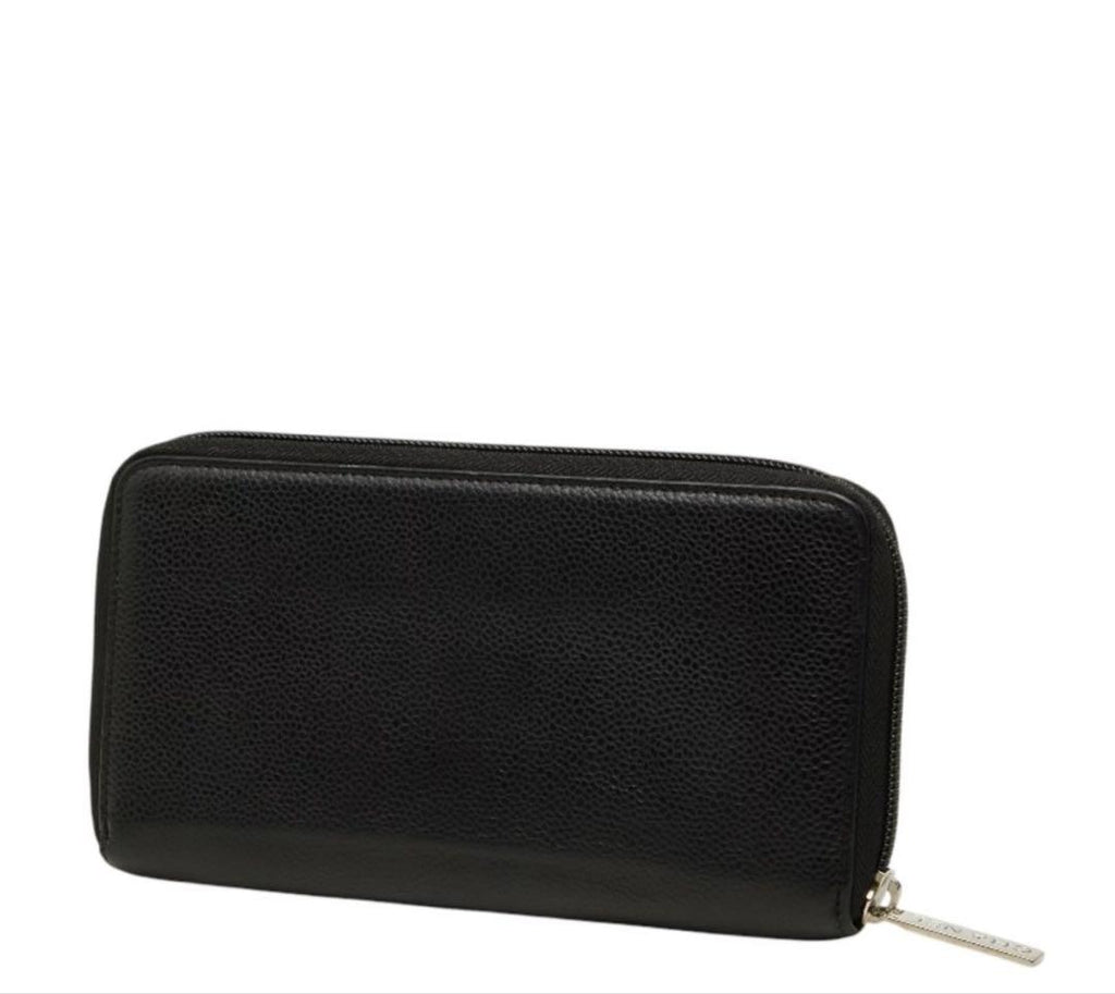 Chanel CC Logo Zip Around Wallet Black — view 3