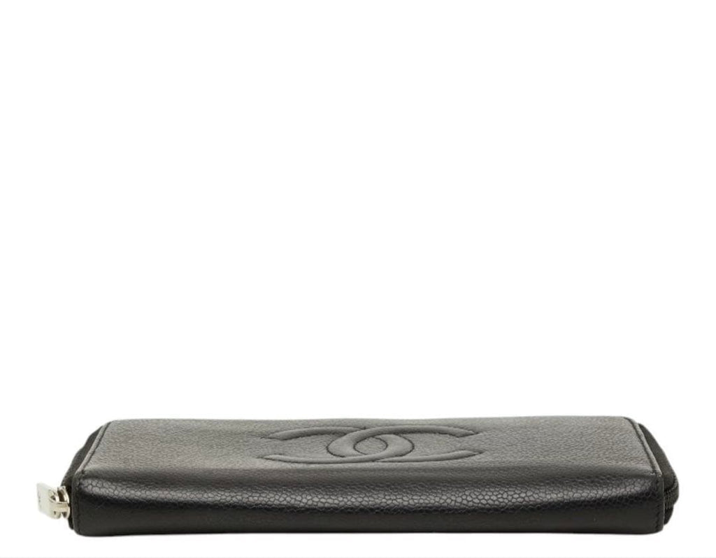 Chanel CC Logo Zip Around Wallet Black — view 4