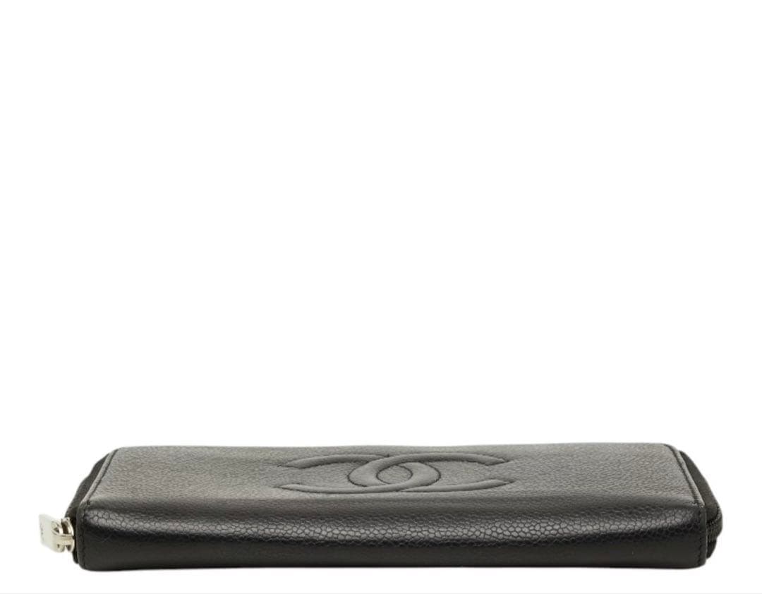 Chanel CC Logo Zip Around Wallet Black — view 4