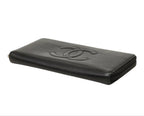 Chanel CC Logo Zip Around Wallet Black — view 5