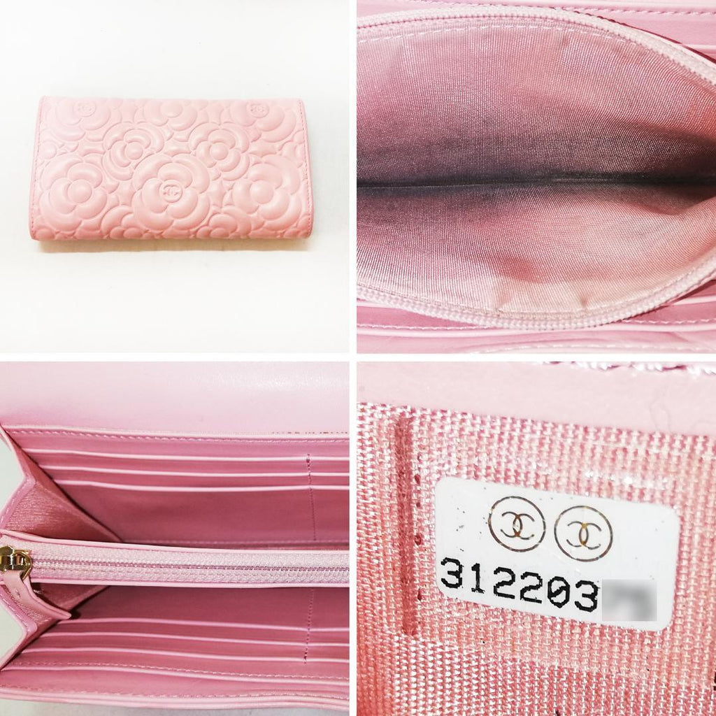 Chanel Camellia Long Wallet Pink Chain — view 4