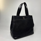 Chanel Super Caviar Leather Black Tote Seal — view 3