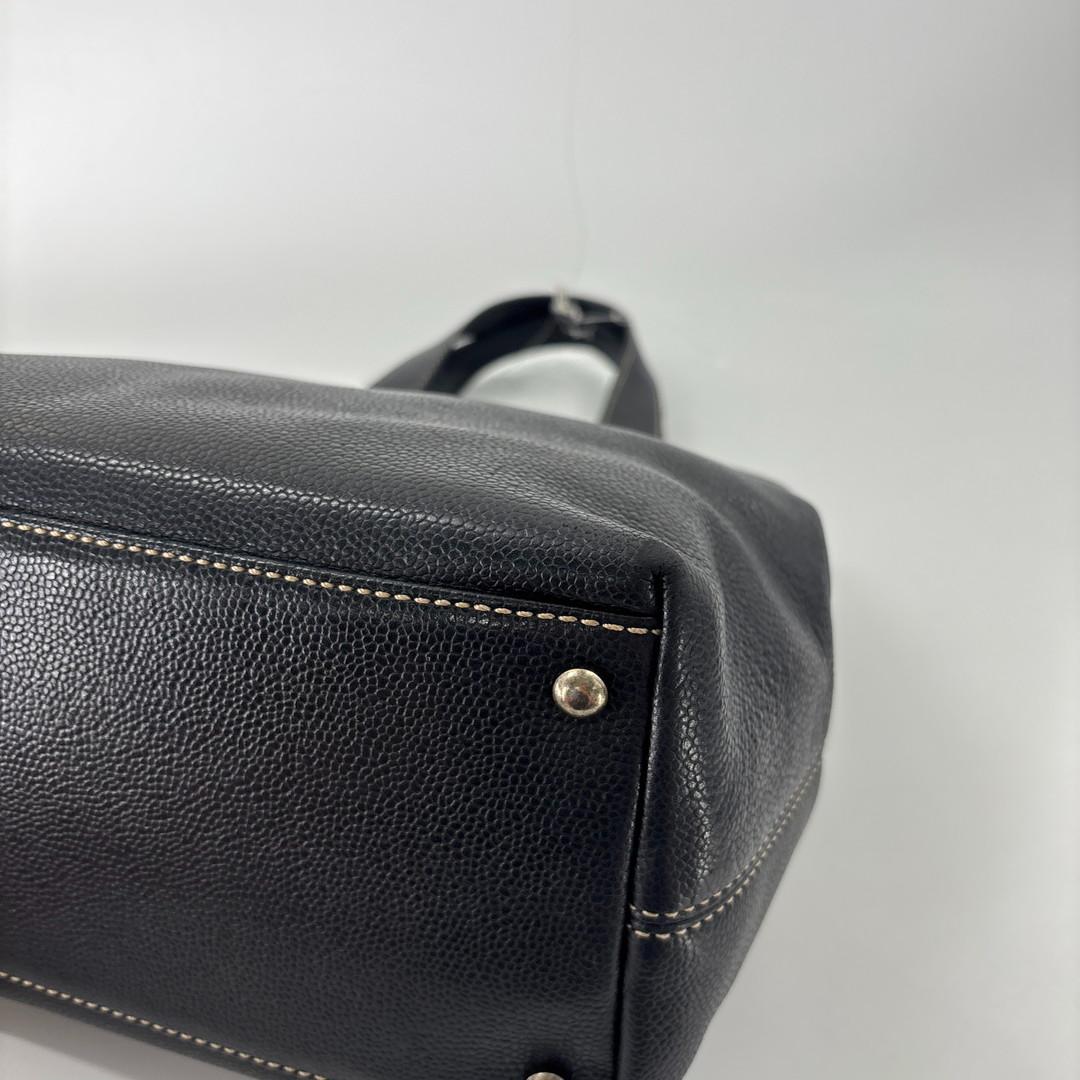 Chanel Super Caviar Leather Black Tote Seal — view 9