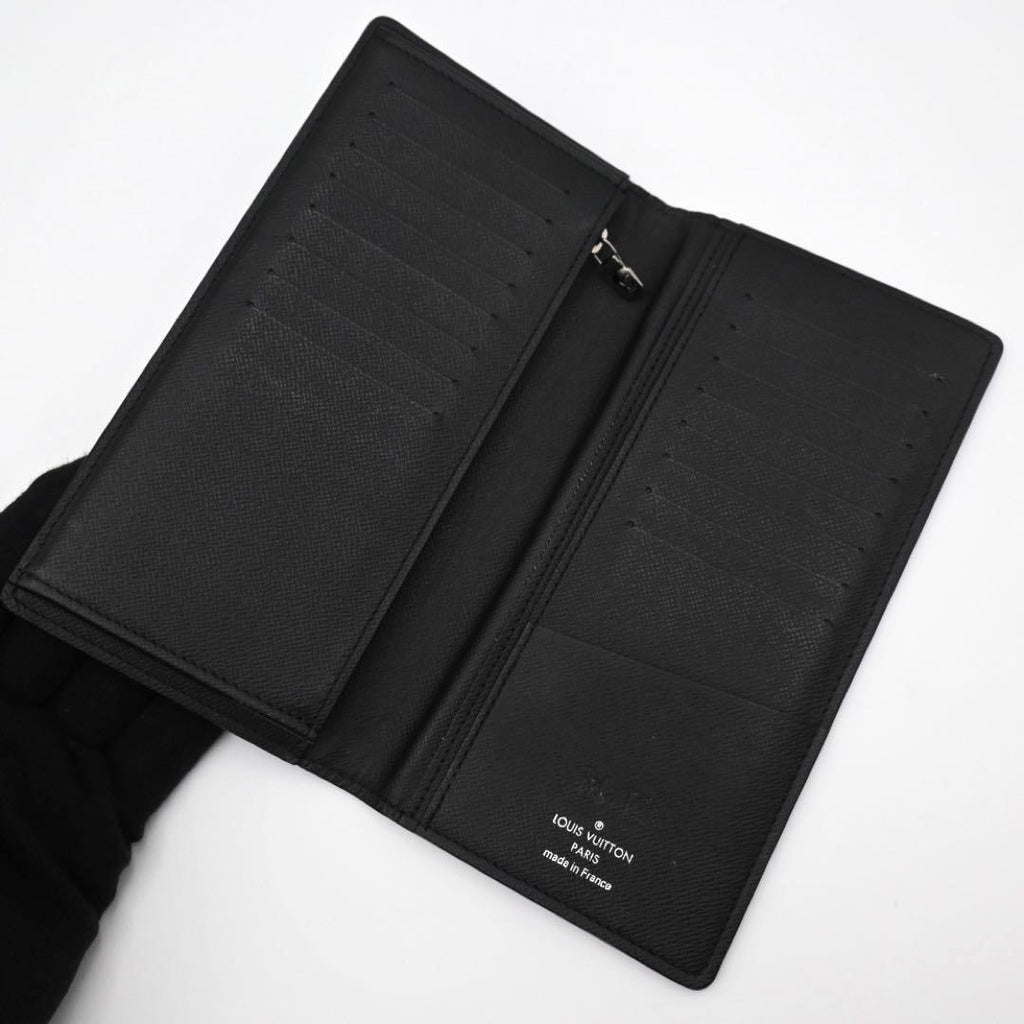 Louis Vuitton Eclipse Portefeuille Brazza Wallet Black — view 3
