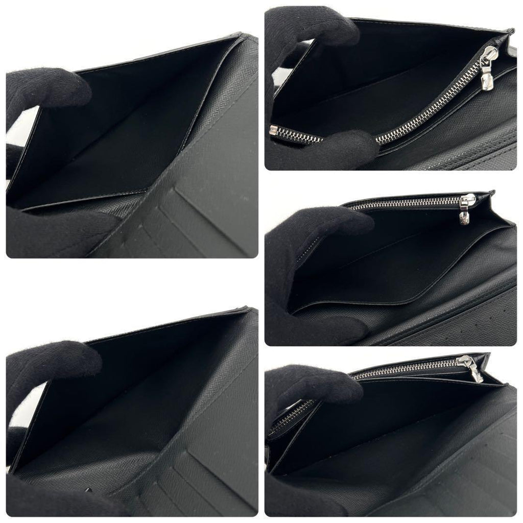 Louis Vuitton Eclipse Portefeuille Brazza Wallet Black — view 5