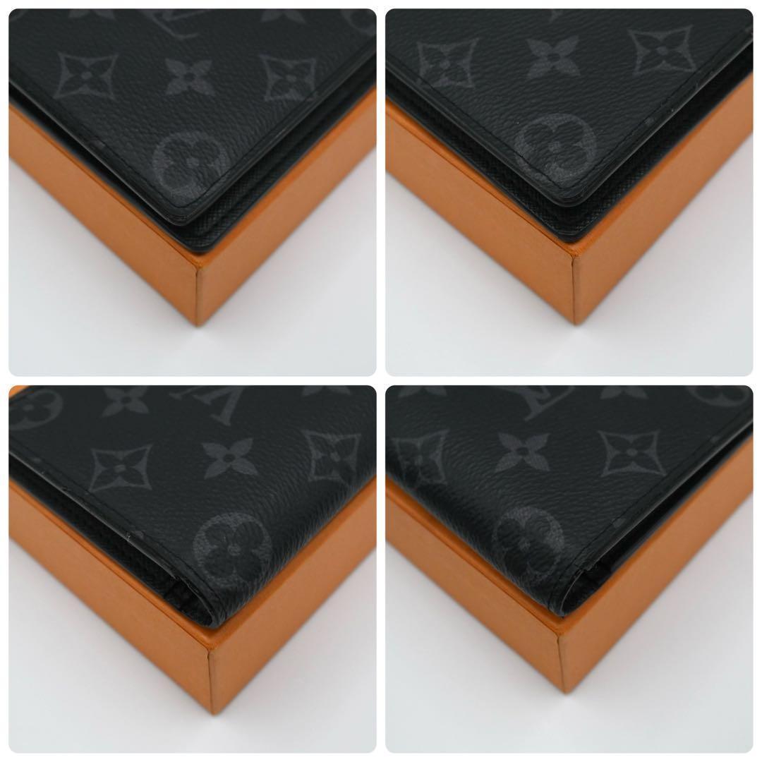 Louis Vuitton Eclipse Portefeuille Brazza Wallet Black — view 7