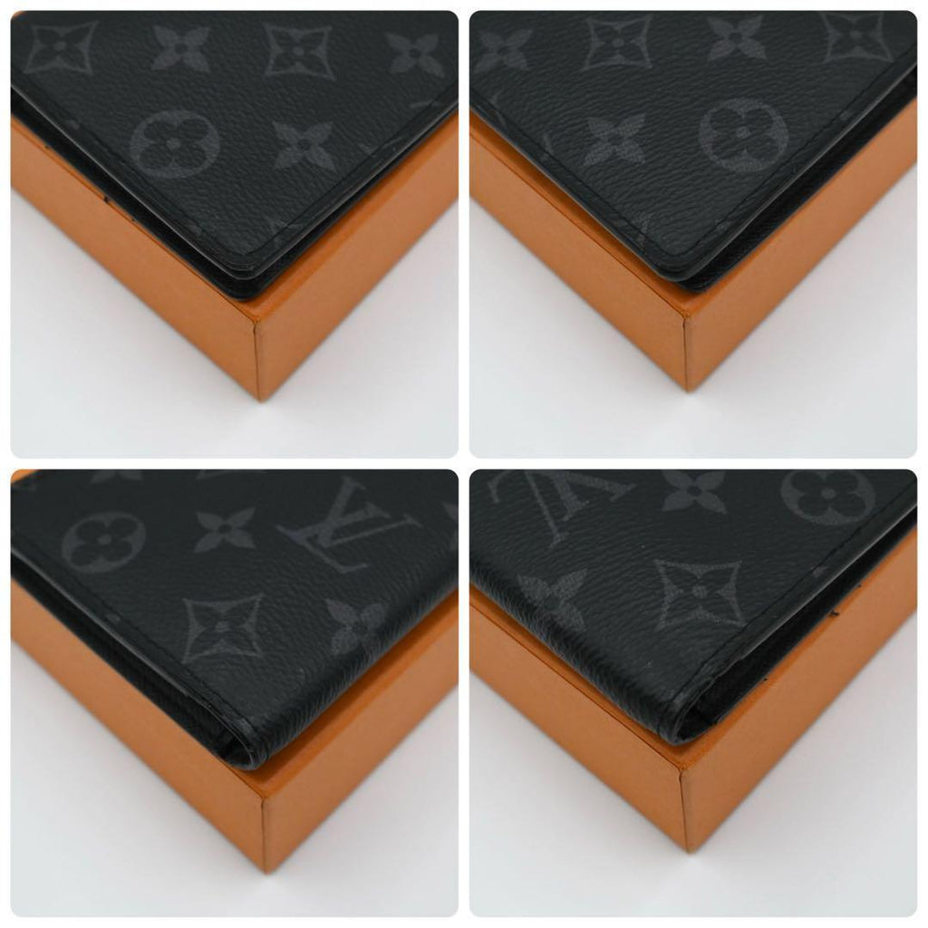Louis Vuitton Eclipse Portefeuille Brazza Wallet Black — view 8