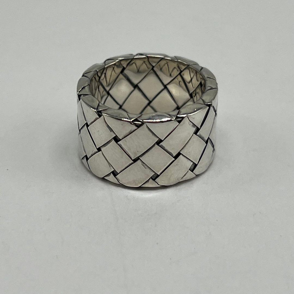 Bottega Veneta Intrecciato Wide Ring 925 Sterling Silver Vintage — view 3