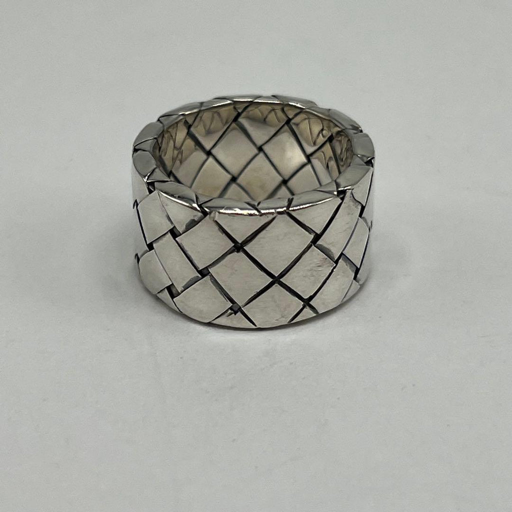 Bottega Veneta Intrecciato Wide Ring 925 Sterling Silver Vintage — view 4