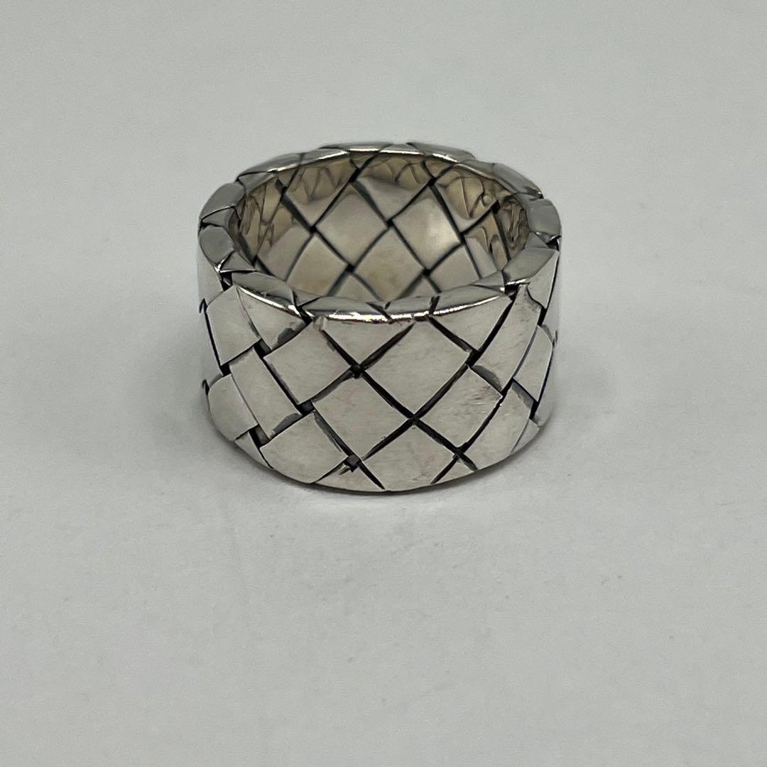 Bottega Veneta Intrecciato Wide Ring 925 Sterling Silver Vintage — view 4