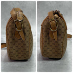 Gucci GG Shoulder Bag Brown Beige Logo Leather — view 6