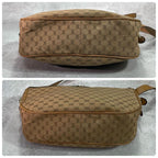 Gucci GG Shoulder Bag Brown Beige Logo Leather — view 7