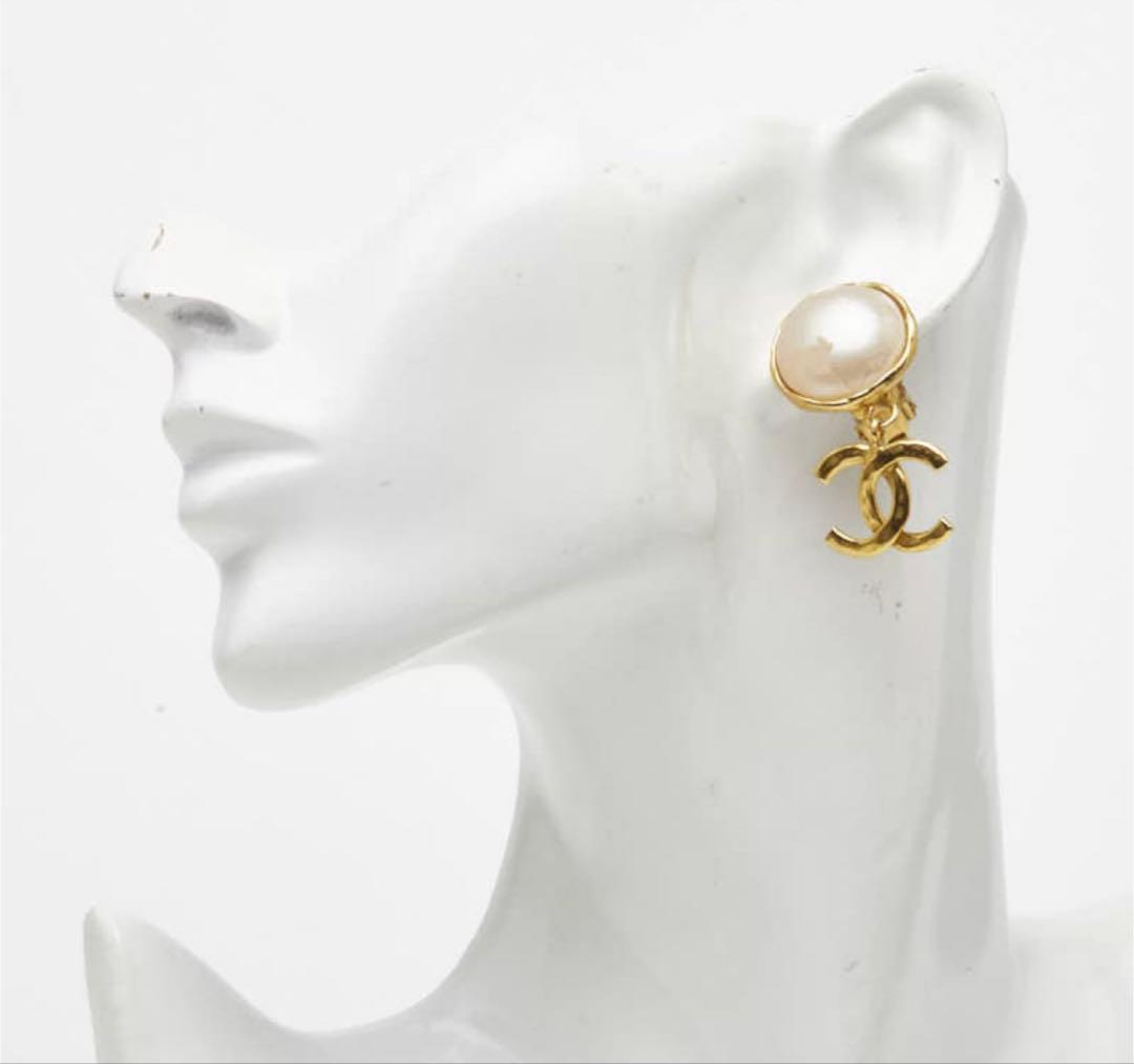 Chanel CC Logo Vintage Swing Earrings — view 2