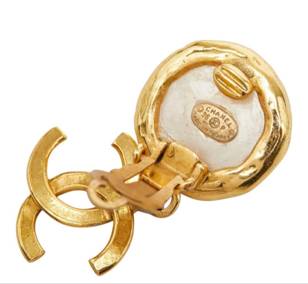 Chanel CC Logo Vintage Swing Earrings — view 5