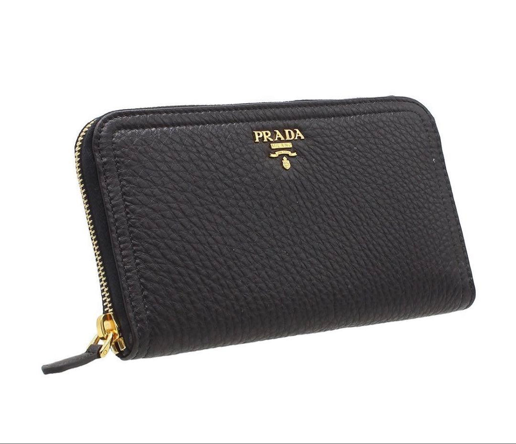 Prada Leather Vitello Daino Zip Around Wallet — view 3