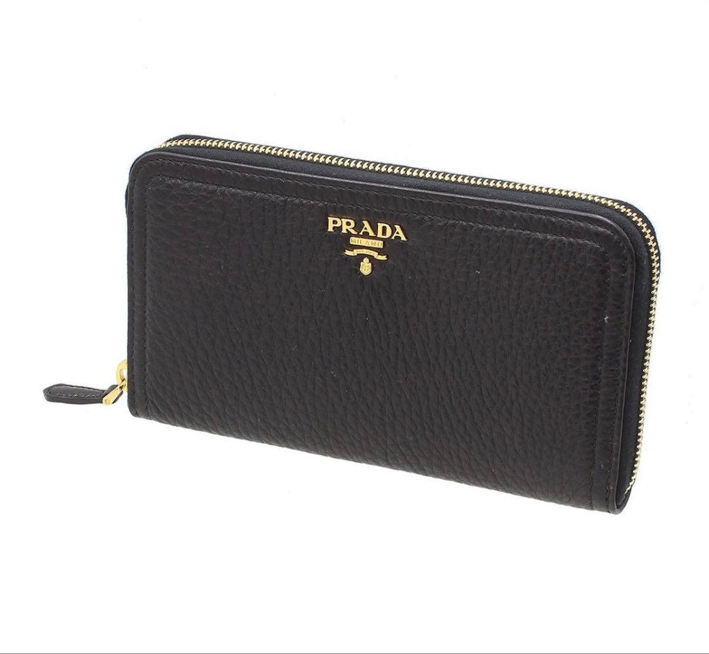 Prada Leather Vitello Daino Zip Around Wallet — view 4