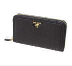 Prada Leather Vitello Daino Zip Around Wallet — view 4