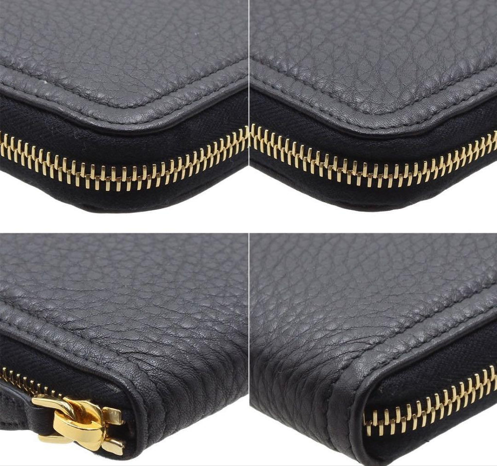 Prada Leather Vitello Daino Zip Around Wallet — view 6