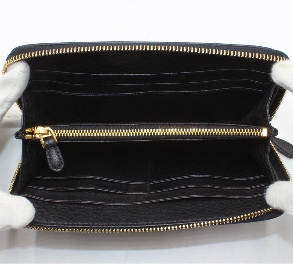 Prada Leather Vitello Daino Zip Around Wallet — view 8