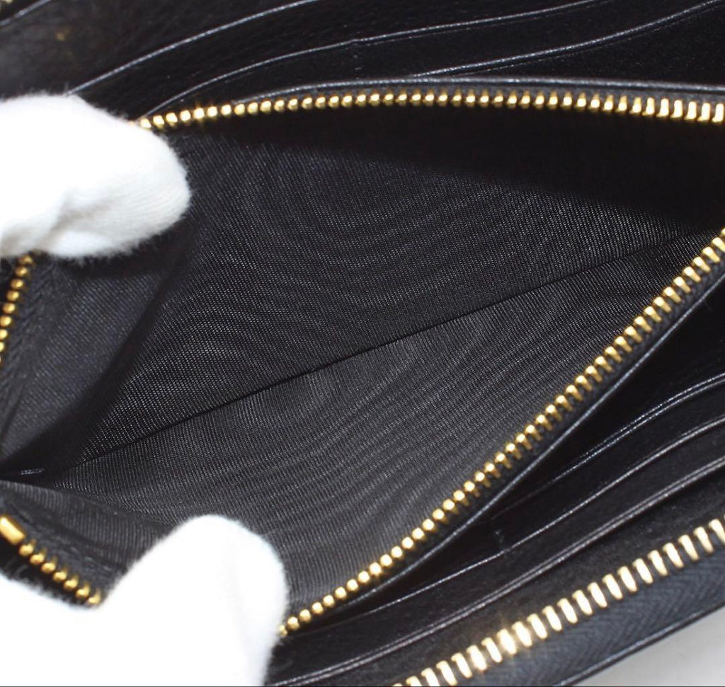 Prada Leather Vitello Daino Zip Around Wallet — view 9