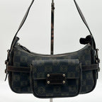 Loewe Anagram Canvas Shoulder Bag Leather — view 2