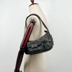 Loewe Anagram Canvas Shoulder Bag Leather — view 4