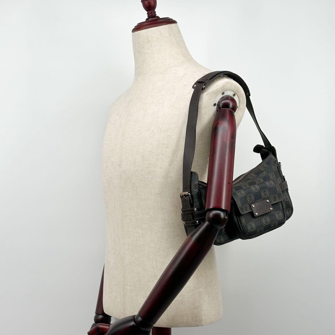 Loewe Anagram Canvas Shoulder Bag Leather — view 5