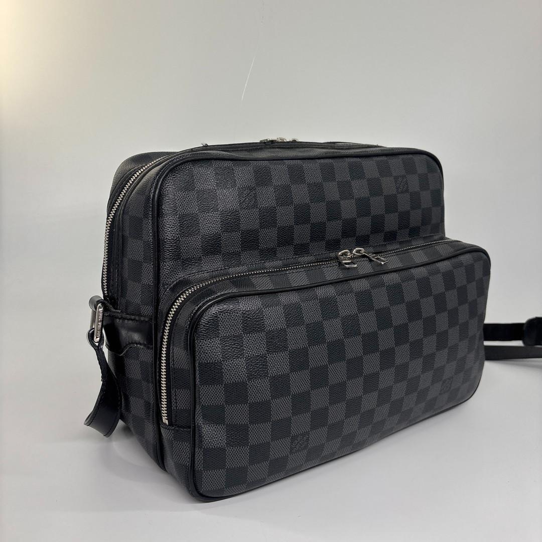 Louis Vuitton Damier Graphite Io Shoulder Bag Black — view 3