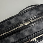 Louis Vuitton Damier Graphite Io Shoulder Bag Black — view 6