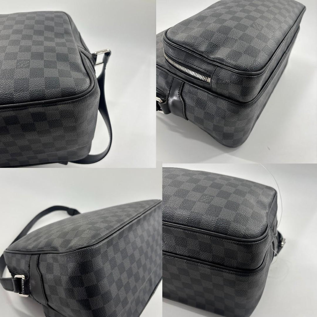 Louis Vuitton Damier Graphite Io Shoulder Bag Black — view 7
