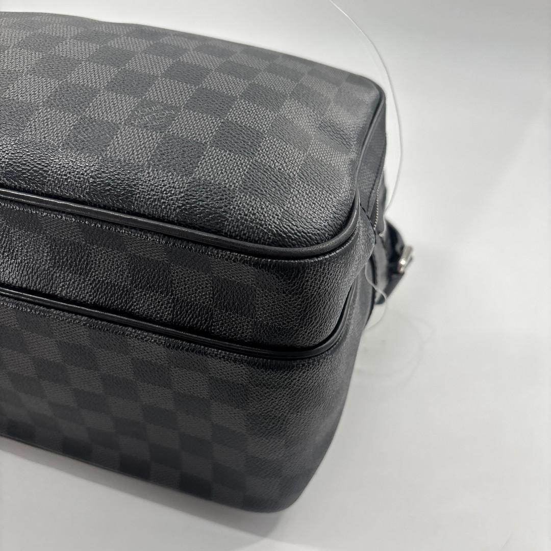 Louis Vuitton Damier Graphite Io Shoulder Bag Black — view 8