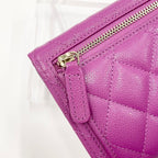 Chanel Quilted Caviar Leather CC Logo Wallet Trifold — view 4