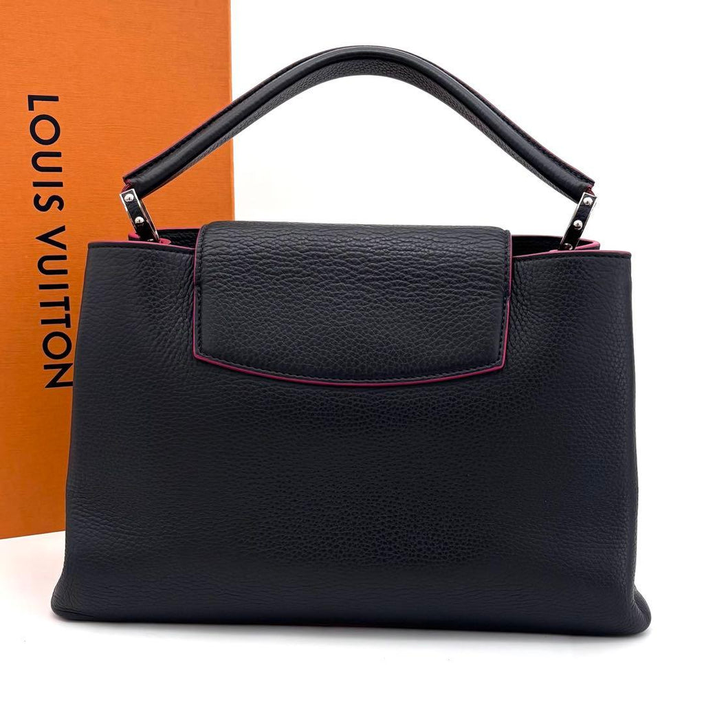 Louis Vuitton Capucines PM Tote Black Pink — view 2