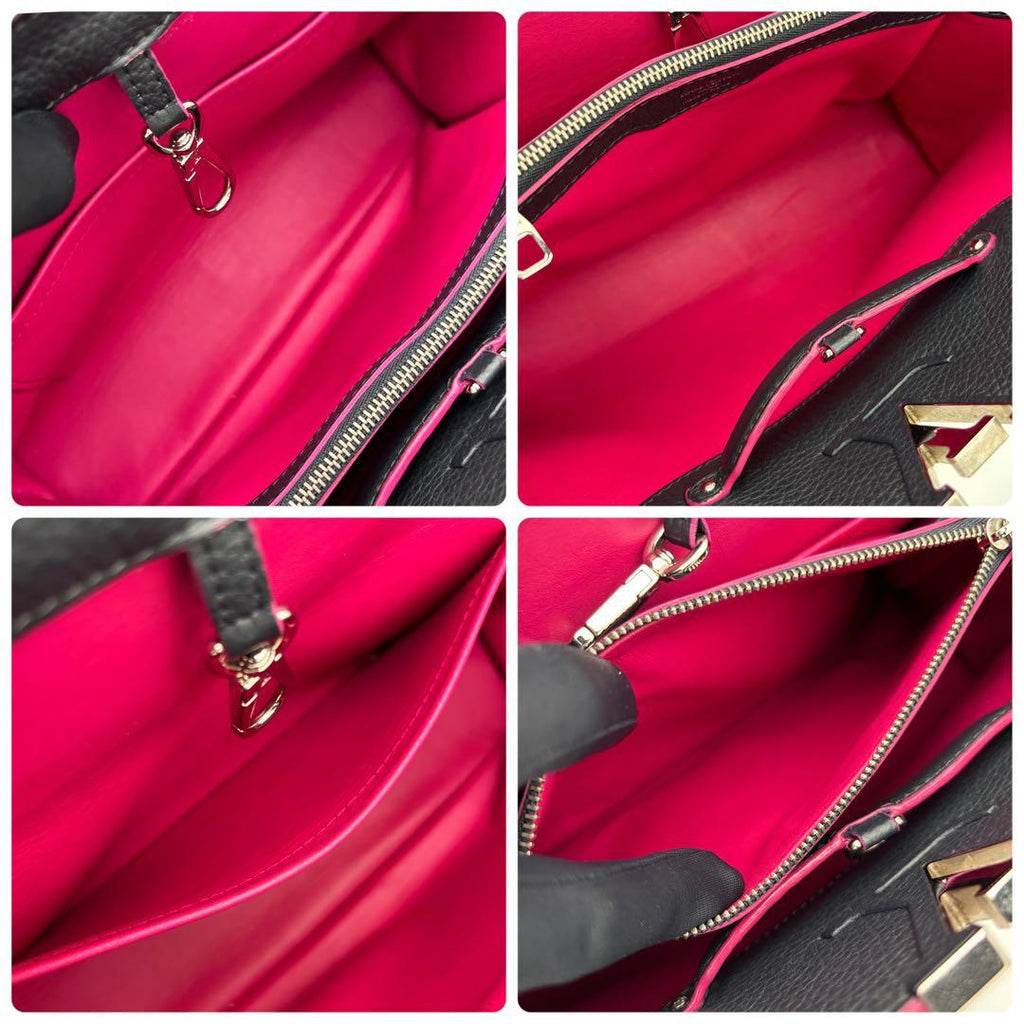 Louis Vuitton Capucines PM Tote Black Pink — view 3