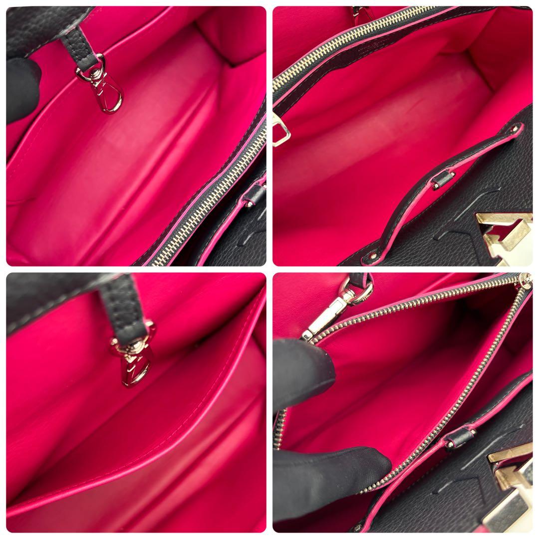 Louis Vuitton Capucines PM Tote Black Pink — view 3