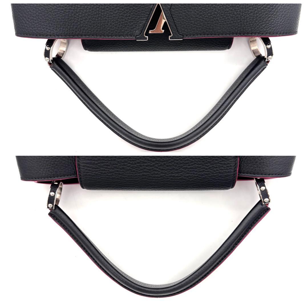 Louis Vuitton Capucines PM Tote Black Pink — view 6