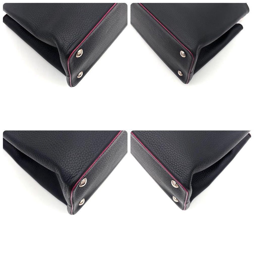 Louis Vuitton Capucines PM Tote Black Pink — view 8