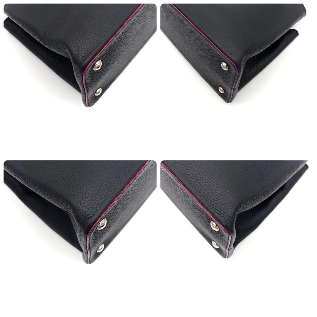 Louis Vuitton Capucines PM Tote Black Pink — view 8