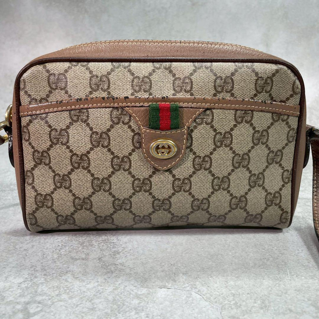 Gucci GG Sherry Line Shoulder Bag Brown Leather — view 2