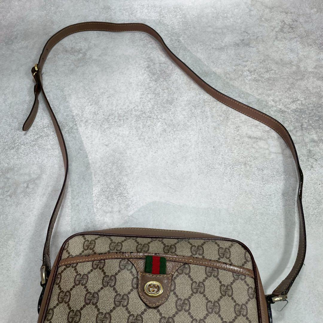 Gucci GG Sherry Line Shoulder Bag Brown Leather — view 4